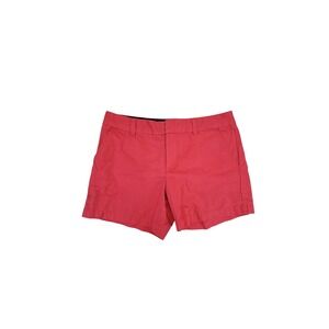 Tommy Hilfiger‎ Womens Red Chino Shorts Size 6 Flat Front Casual Summer